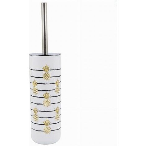 Portascopino 9.1x26.8cm Con Scopino Accessori Bagno Wc Toilette Con Ananas 69761 (1/2)