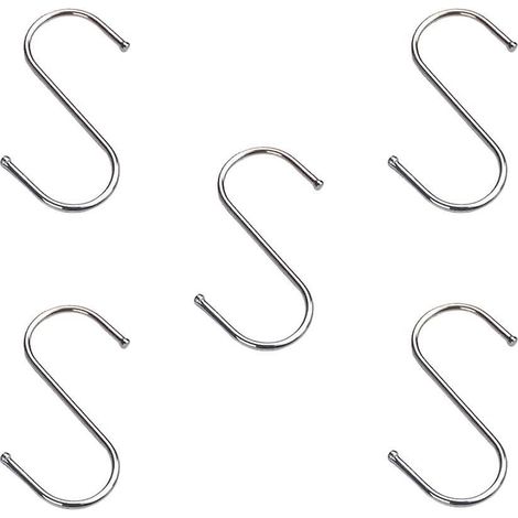 5 Pices Crochets Acier Inoxydable, Crochet De Suspension, Crochets De Cuisine, Pour Salle De Bain, Cuisine, Chambre Coucher (1/5)