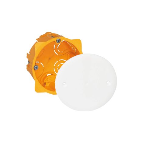 Legrand Batibox - Bou00eete encastru00e9e prof. 40 + Couvercle universel D85mm - 080041 + 080180 (1/4)