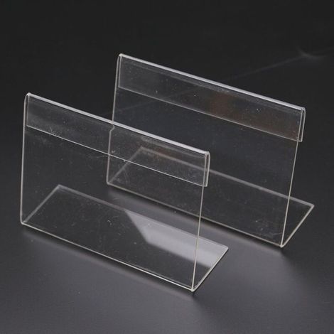 20 Stück 9 cm x 6 cm Acryl-Schilderständer für Preisschilder, Namensschilder und Karten (1/4)