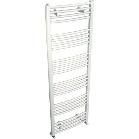 Thermador – Sèche-serviettes eau chaude NF Mahana galbé 600 x 1775 mm – Puissance 858W – Collecteurs verticaux en acier au carbone (1/5)