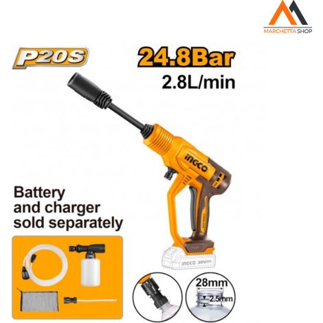 IDROPULITRICE A BATTERIA 24,8BAR 20V NUDO