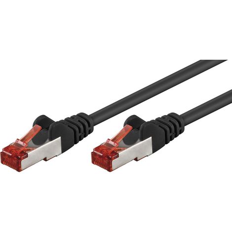 Goobay CAT 6 Patchkabel, S/FTP (PiMF), Schwarz 10 m (1/2)