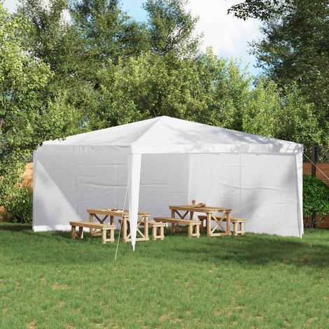 vidaXL Party Tent Sidewall 2 pcs White 400 x 195 cm PE and Steel