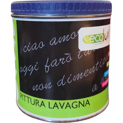 Smalto ecologico effetto lavagna colore nero finitura opaca formato 0.5l ecolux (1/5)