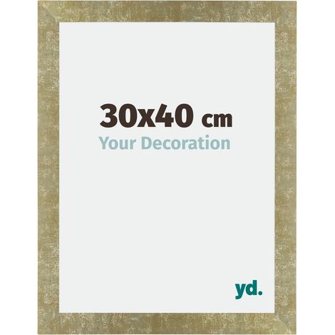 yd. - Cadre photo 30x40 - Or Antique - MDF - Mura