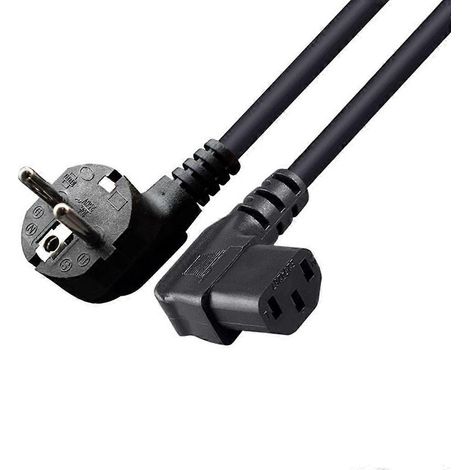 Câble d'alimentation coudé EU4,8 mm vers C13 de 1,5 m, rallonge pratique