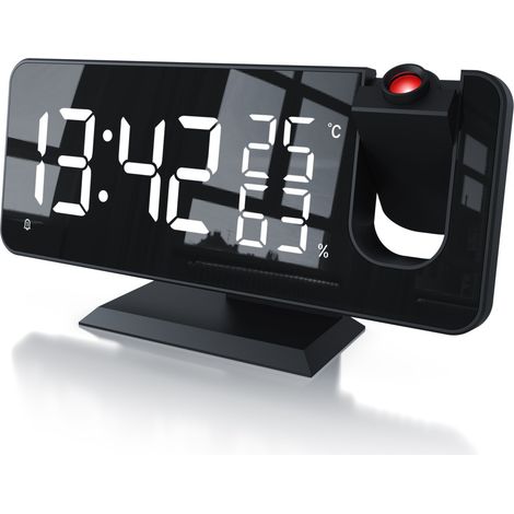 CSL Projektions Wecker digital mit Autodimmer Temperatur und Luftfeuchtigkeitsanzeige (1/5)