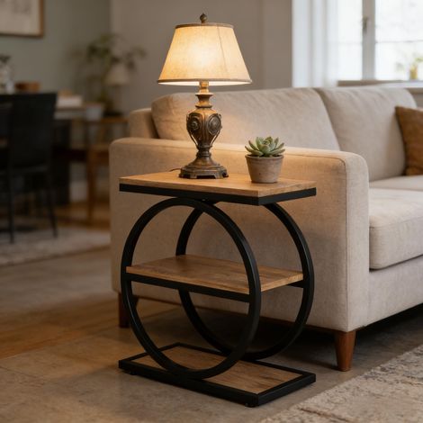Table d’appoint 3 niveaux canapé table basse console entrée table chevet multifonction rangement vertical design moderne gain de place intérieur