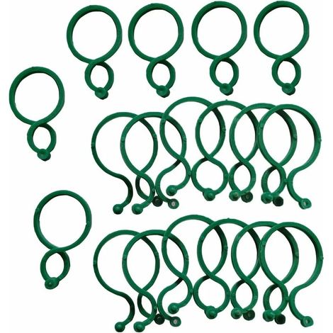 Lot de 100 tuteurs de jardin réutilisables en plastique pour plantes grimpantes, légumes et autres plantes de jardin. (1/5)