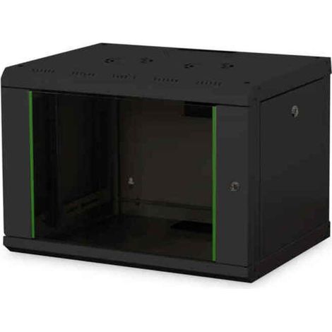 DIGITUS Armario de Red, Rack de 19 Pulgadas, 7U, Montaje en la Pared, Profundidad 450 mm, Capacidad de Carga 100 kg, Serie Unique, Negro (1/3)