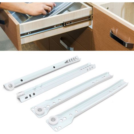 Kit de Glissières de Tiroir en Acier Laminé à Froid, Rail Épais pour Meubles et Armoires (1/5)