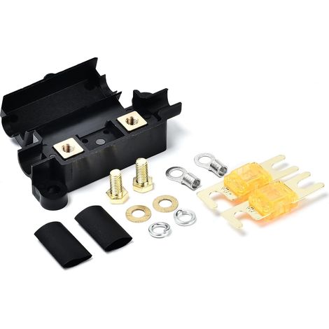 Porte-Fusible 12V 40A avec 2 Fusibles à Lame - Anti-Éclaboussures pour Voiture, Camion, Bateau (1/5)