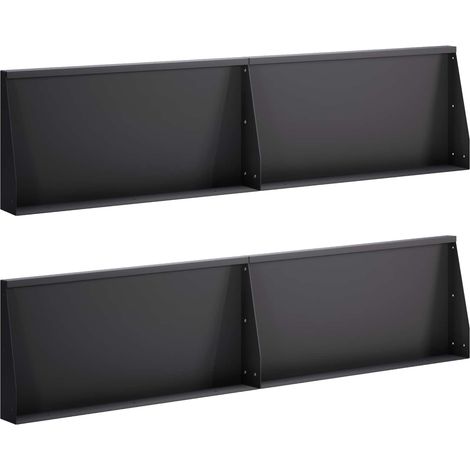 vidaXL Muro de Contención 4 uds. 80 x 12 x 30 cm Acero Negro (1/5)