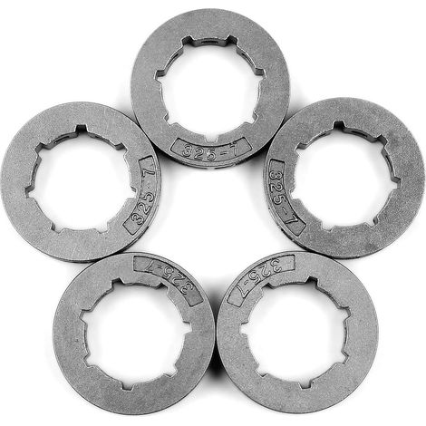 5 pièces .325 7T Roue dentée pour Husqvarna 340 345 346XP 350 353 357 359 50 51 55 40 45 Tronçonneuse Petite 7 Dents (1/5)