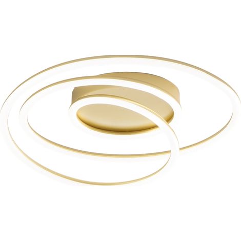 Plafoniera Moderna Spira Metallo Oro Led 63W Dimmerabile Ip20 (1/3)