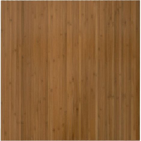 Tapis rectangulaire marron 100x100 cm bambou (1/5)