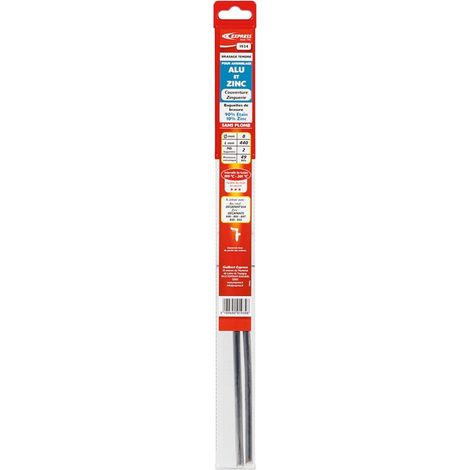 Guilbert Express – Targettes sans plomb 90% étain 10% zinc Ø8mm 440mm – Brasure pour zinguerie et ferblanterie – Résistance mécanique 5,5 daN/mm² – Lot de 2