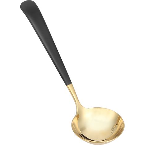 Cuillère ronde de cuisine en acier inoxydable 304, cuillères à soupe, vaisselle, outils de cuisine (1/5)