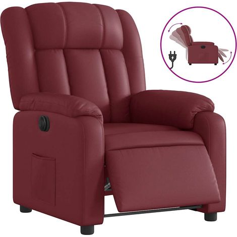 Maison Exclusive - Relaxsessel Elektrisch Weinrot Kunstleder