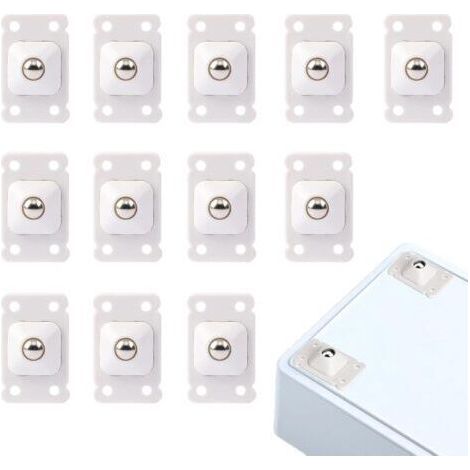 12 Pièces Roulettes pour Meubles, Petite Roulettes pour Meubles Charge 100kg, Roulettes Pivotantes Autocollantes à 360 Degrés pour Meubles Ustensiles de Cuisine Boîtes de Rangement (1/5)