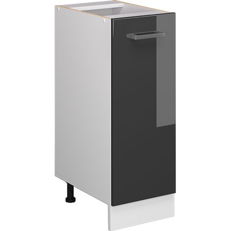Armadio cucina dispensa alto R-Line, Antracite lucido, 30 cm senza piano di lavoro, Vicco (1/5)