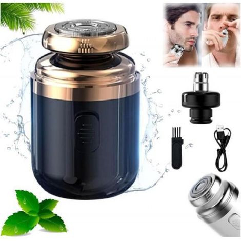 Rasoir À Capsule - Rasoir Électrique Portable 2-en-1 - Pour Visage Corps Nez - Batterie Rechargeable USB - Noir ×1 (1/5)