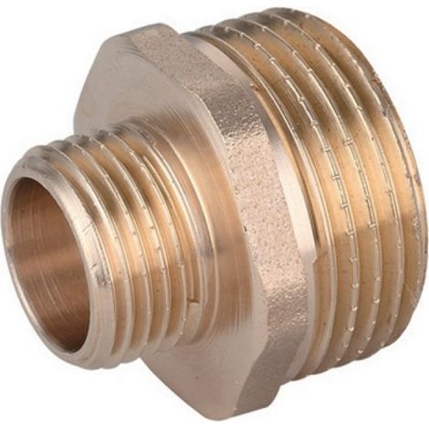 NIPPLES DIRITTO RIDOTTO MM OTTONE GIALLO IBP 1/2 x 3/8