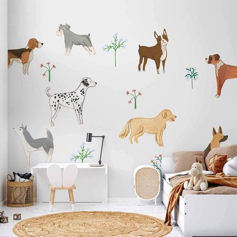 Carta da parati autoadesiva artgeist cani 400 cm x 280 cm