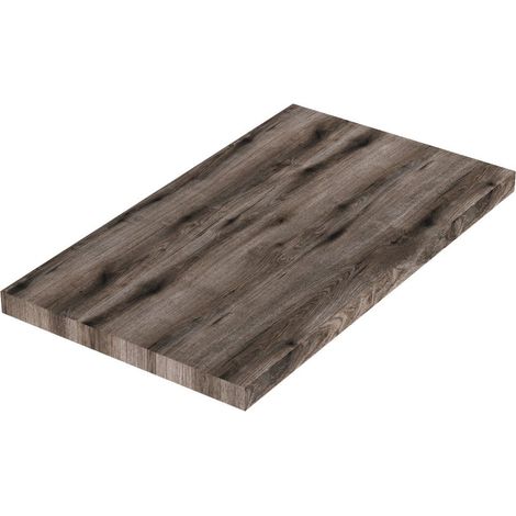 Mensola Per Lavabo Da Appoggio In Legno Rovere Fossile 80Cm