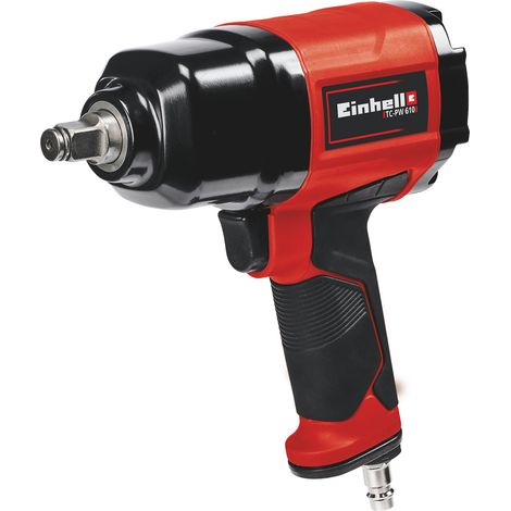 Einhell Druckluft-Schlagschrauber TC-PW 610 (max. Drehmoment 610 Nm, Links-/Rechtslauf, 10 Stecknüsse, Ölflasche (leer), Stecknippel, Verlängerung 125 mm)