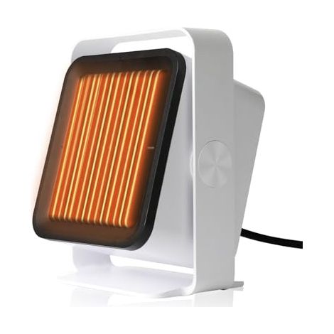 Heizlüfter Energiesparend, PTC Material mit 2 Modus, Tragbare Heizlüfter klein, Überhitzungs & Kippschutz, Tragbarer und Leiser Heizlüfter für Zuhause, Büro, Schlafzimmer (1/5)