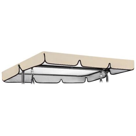 Toit de Rechange pour Balancelle de Jardin, Housse de Rechange, Toit de Balancelle de Jardin étanche, Balancelle Remplacement pour Les Jardins Battants et Les Terrasses (Beige 19013215cm) (1/5)
