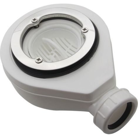 Stano. – 90-mm-Duschablauf ohne Abdeckung – Durchflussmenge 45 l/min – Haarfangkorb – Kompatibel mit extraflachen Duschwannen aus Kunstharz (1/5)