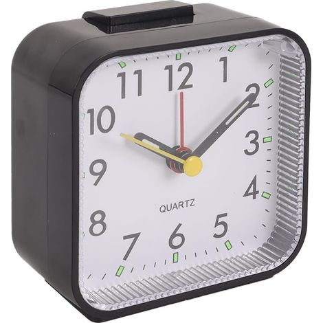 Réveil Silencieux de Chevet avec Fonction Snooze pour Chambre, Bureau, dortoir et Plus Encore (Noir) (1/5)