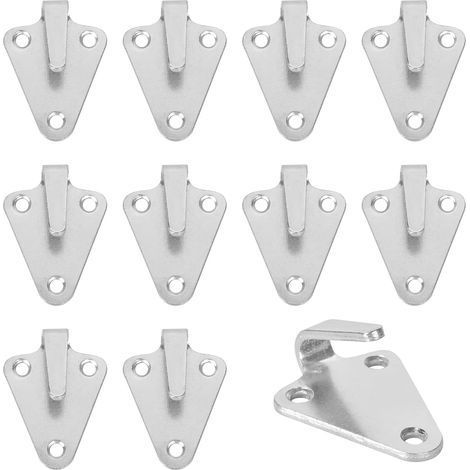 20 Crochets de Bâche à 3 Trous en Acier Galvanisé – Fixation Robustes pour Remorque, Filet et Bâche – Crochets Métalliques Anticorrosion pour Camion/Remorque (1/5)
