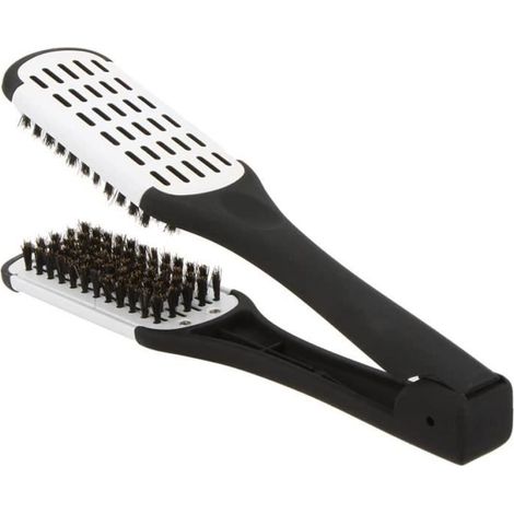 Brosse à Cheveux,Brosse à Lisser Brosse à Défriser Professionnelle Outil de Coiffure Brosse Recto Verso Lissage de Cheveux,Lissage (1/4)