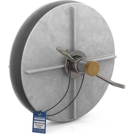 CR Schnellverschlussstopfen CSV 300 (298-315mm), 0,5 bar, L:250mm, EPDM / Al (1/3)