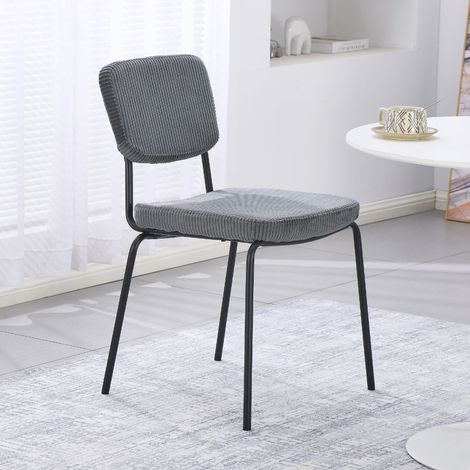 Set 4 Sedie imbottite Juno grigio scuro 44x55x83H – Il comfort in stile industriale (1/5)