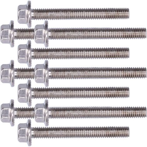 Lot de 10 vis à tête hexagonale à bride en acier inoxydable 304, accessoires M5, 10/12/16/20/25/30/35/40 mm, M5x40 (1/5)