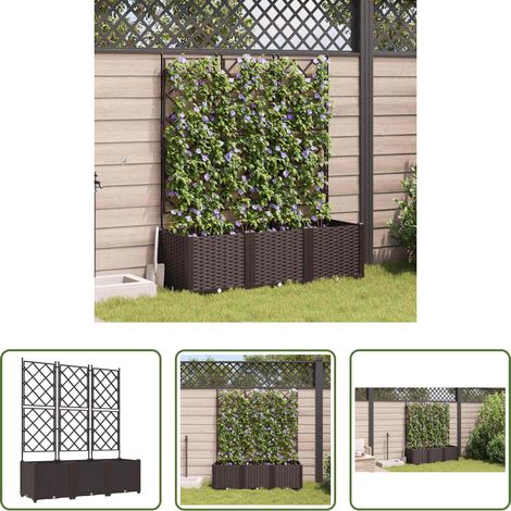 Pot de jardin - Cache-pot de jardin 3 pcs Marron 120 x 40 x 143 cm Acier (1/5)