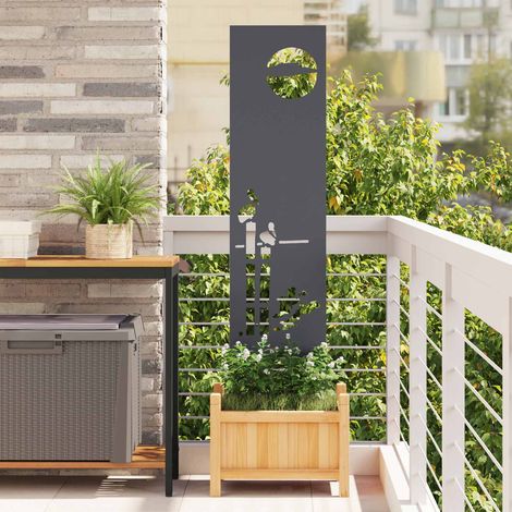vidaXL  Garden Privacy Screen  Anthracite 32 x 140 cm Cold-rolled steel