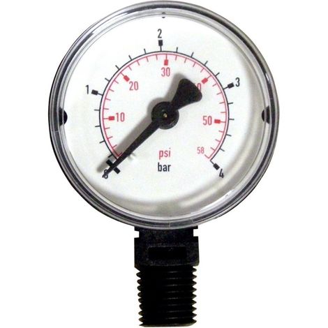 Pentair – Manomètre chauffage central 1/4' R152047 – Pression max 4 bars – Filetage plomberie 1/4' – Pour suivi précis de la pression (1/2)