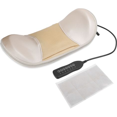 Coussin de massage cervical et lombaire avec chauffage électrique, prise US 100-240V, appareil de thérapie pour la colonne vertébrale (1/5)