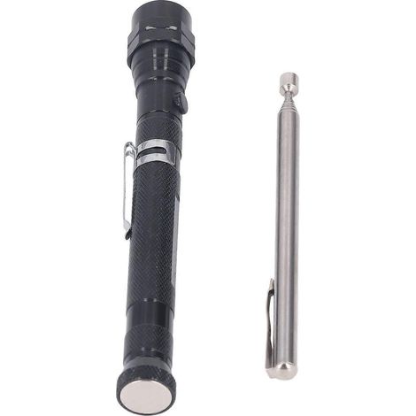 Mécanisme de levage magnétique rétractable pour lampe torche LED avec surface antidérapante et lampe torche magnétique télescopique (1/4)