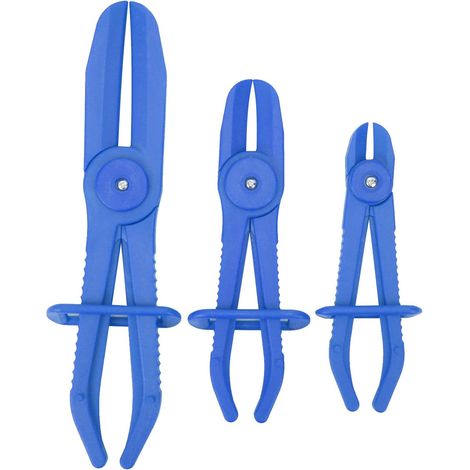 Pinces serre-durite 3 pièces bleu, pour colliers automobiles (1/5)