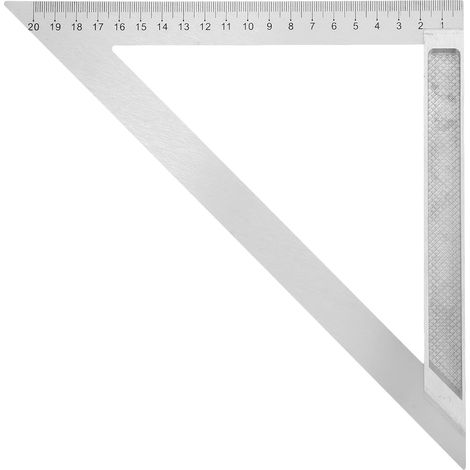 Règle triangulaire carrée en alliage d'aluminium 200 mm à 90° (1/5)