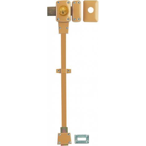 Thirard – Verrou double entrée Mirage 6 – Cylindre 45mm – Tringle 2 points en acier – 3 clés en acier nickelé – Pour porte d'entrée en bronze (1/5)
