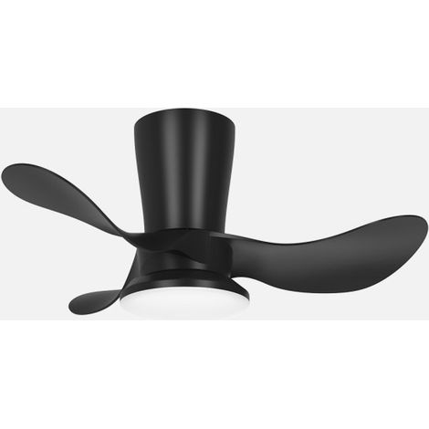 Ventilador dc triollo 27w 2700lm negro 3aspas 6vel 61d 3000-4500-6500k remoto+reg.intensidad+temporizador+memoria