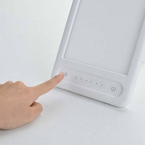 Lampe de luminothérapie,10000Lux Lampe à Lumière du Jour réglable Lumière de simulation de la lumière du jour Avec support réglable multi-angle (1/4)